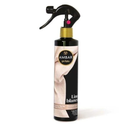 Odświeżacz powietrza w sprayu AMBAR biała pościel | lino blanco 280ml